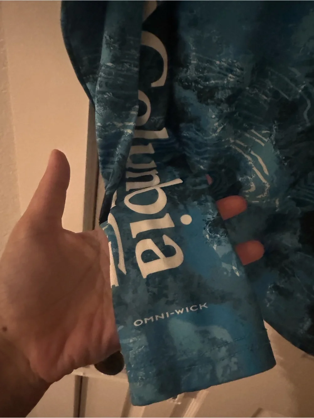 Columbia Kids Blue Aqua Tie-Dye Rashguard